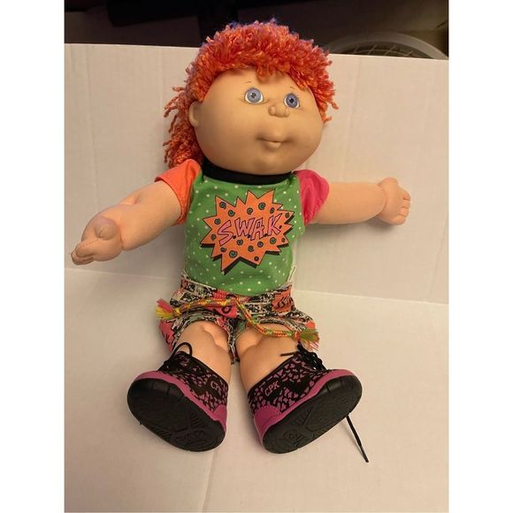 1991 Cabbage Patch Kid Red Head Boy Doll Mullet Hair Style Kissin’ Kids CPK - Picture 1 of 5